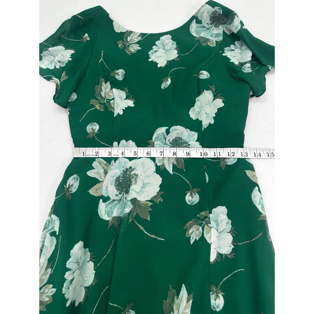 NWOT Lulus Classic Love Green Floral Tie Back Open Back Maxi Dress Size Small - Picture 13 of 13
